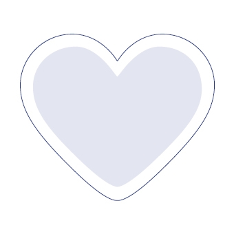 Bierdeckel in Herzform MIT RAND