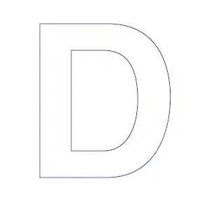 Buchstabe - D