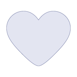 Bierdeckel in Herzform OHNE  RAND