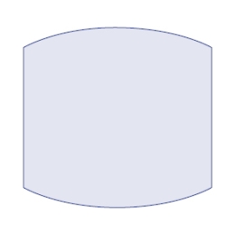 Rechteck gewölbt Bierdeckel OHNE RAND